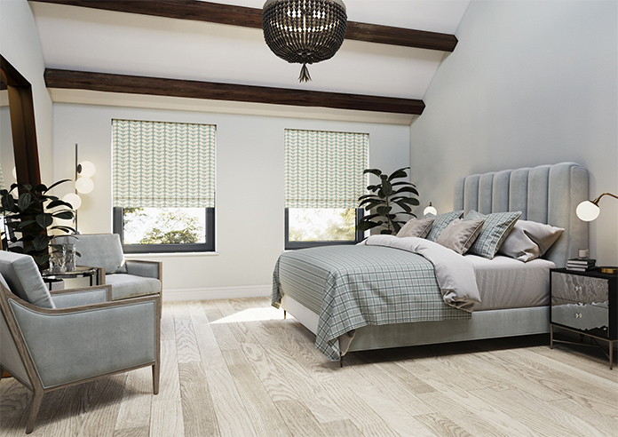 Orla Kiely Solid Stem, Duckegg - Twist&Fit Roman Blind - Image 7